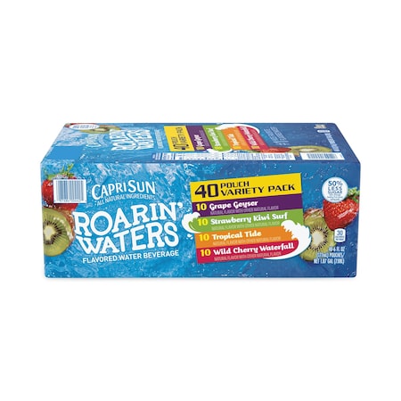 Capri Sun Fruit Juice Pouches Variety Pack, Roarin' Waters, 6 oz, PK40, 40PK 442